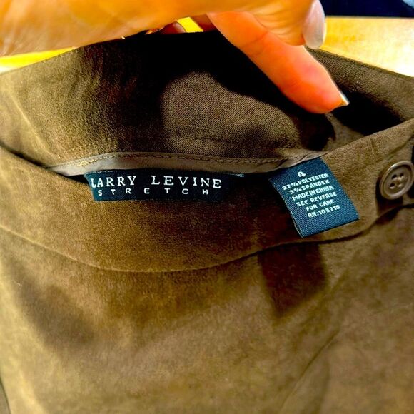 Larry Levine Women Skirt Brown Small Size 4 Fit Flare Knee Length - Picture 2 of 5